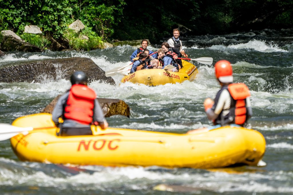 whitewater rafting down the nantahala river with NOC.