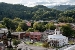 Downtown Bryson City in the NC Smoky Mountains