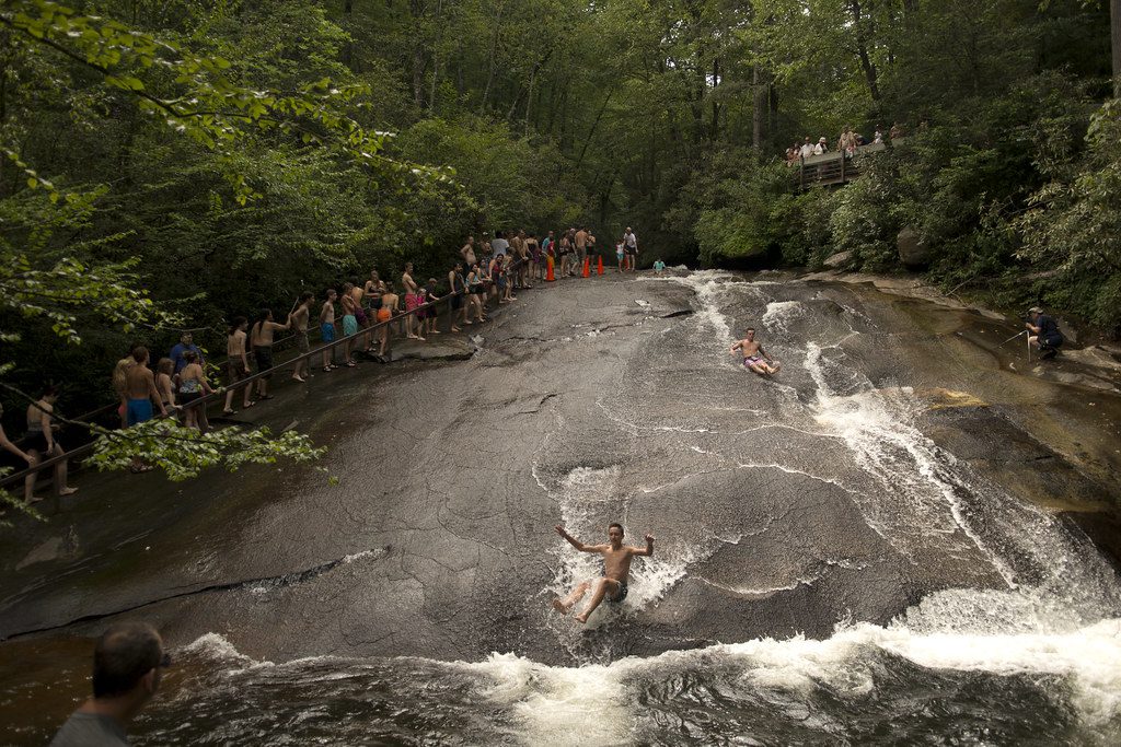 sliding rock in the pisgah national forest