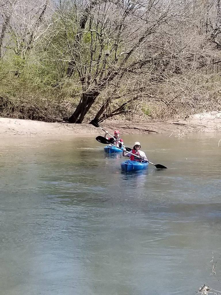 Primitive outback kayakers