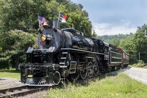 The Great Smoky Mountain Railroad in the Great Smoky Mountains of NC