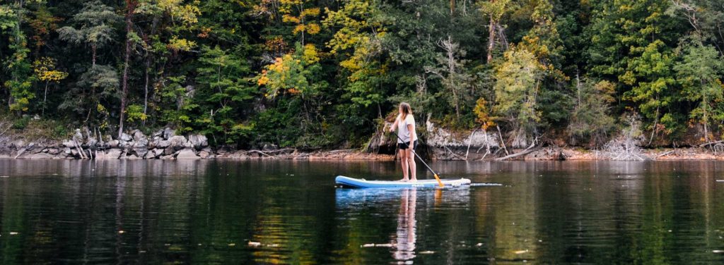 stand up paddleboarding in the great smoky mountains of nc