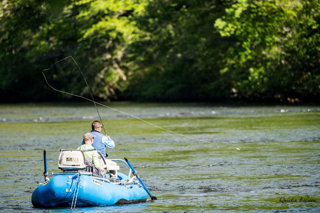 people fishing on a river in the NC Smokies