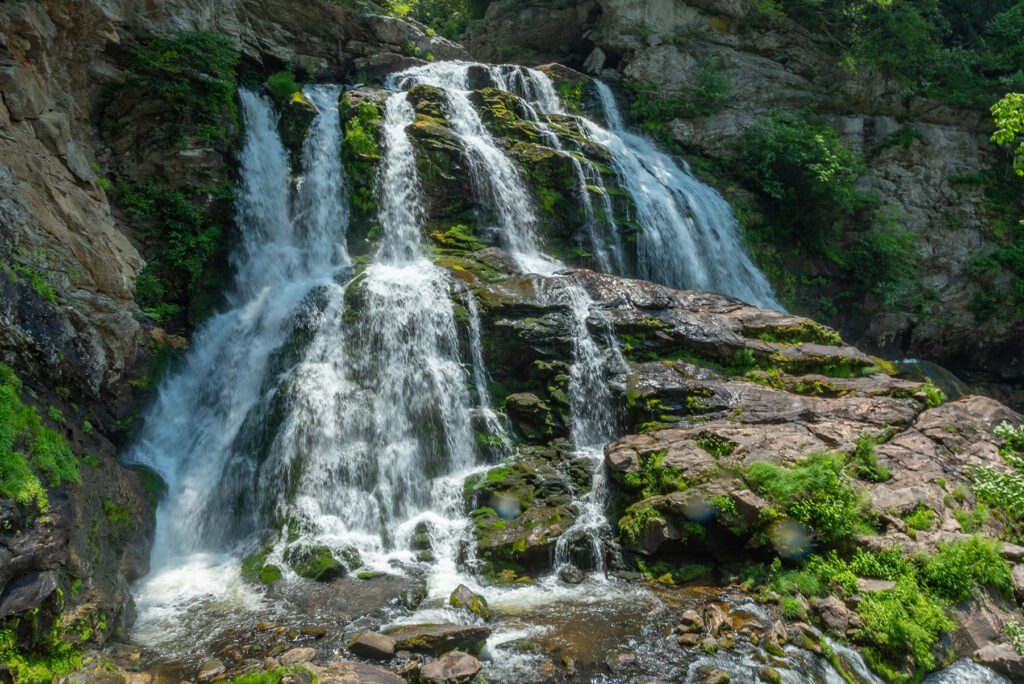 Cullasaja Falls is a towering waterfall in the Smoky Mountains